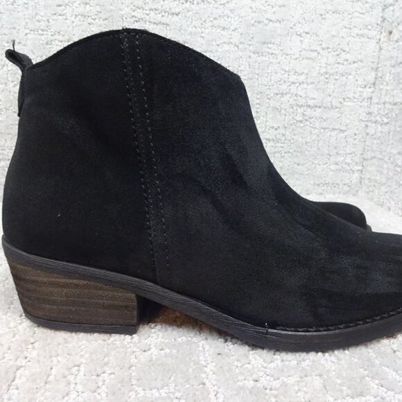 Marroqui Sanchez Womens 39 US 8 Black Suede Zip Boho Western Ankle Boots 19040 - Picture 4 of 10